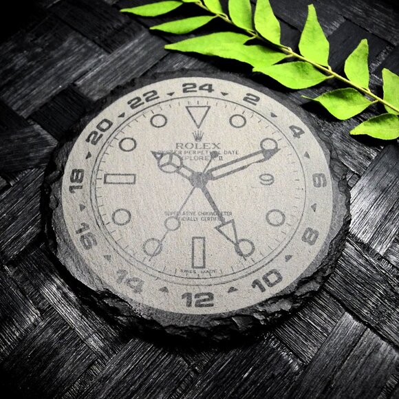 Rolex Explorer II 216570 White Dial Slate Coasters Set of 4 Polar Explorer - Picture 1 of 9